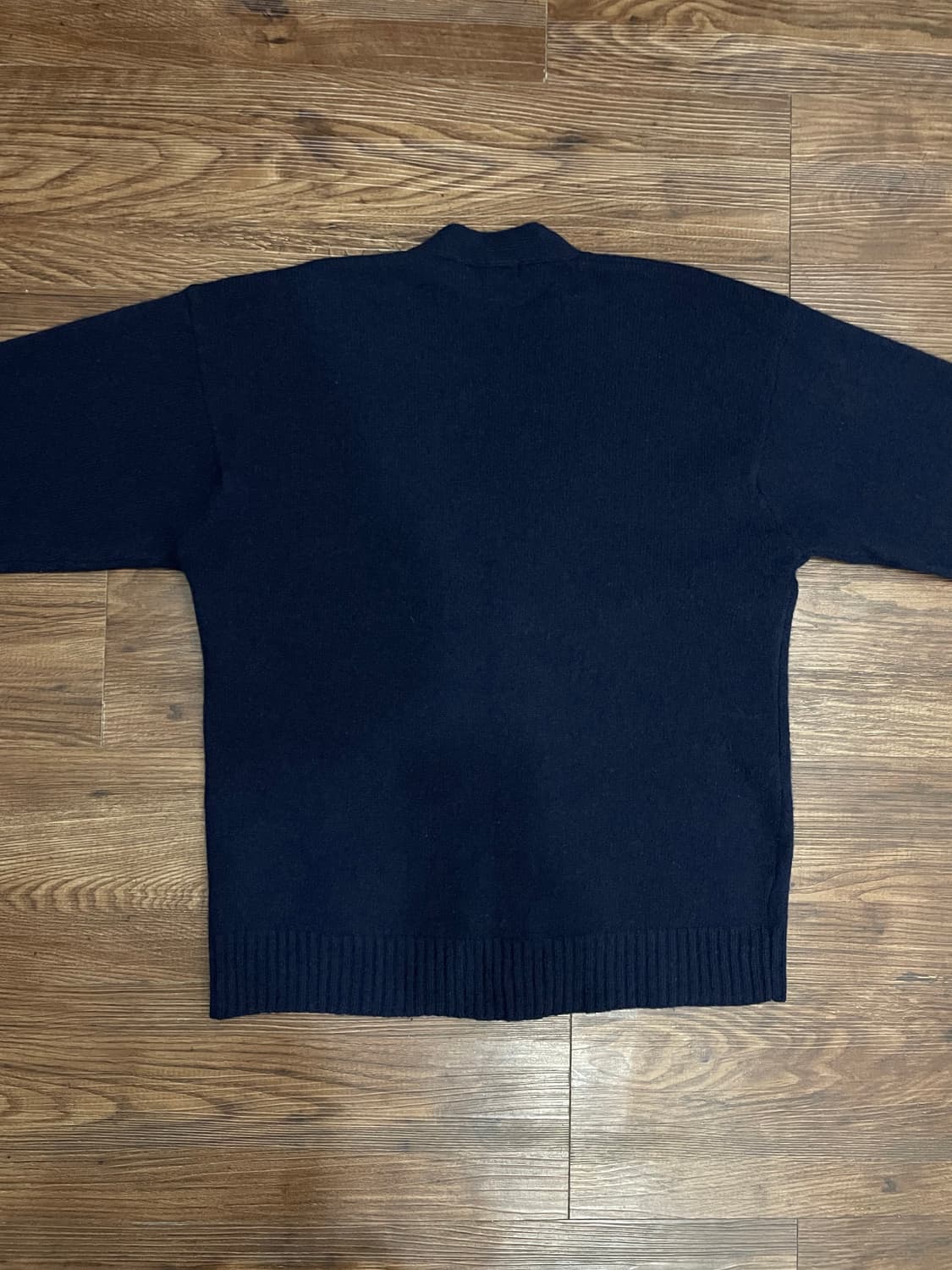 90s 폴로 금장 크레스트 와펜 울 가디건 네이비 상품이미지9