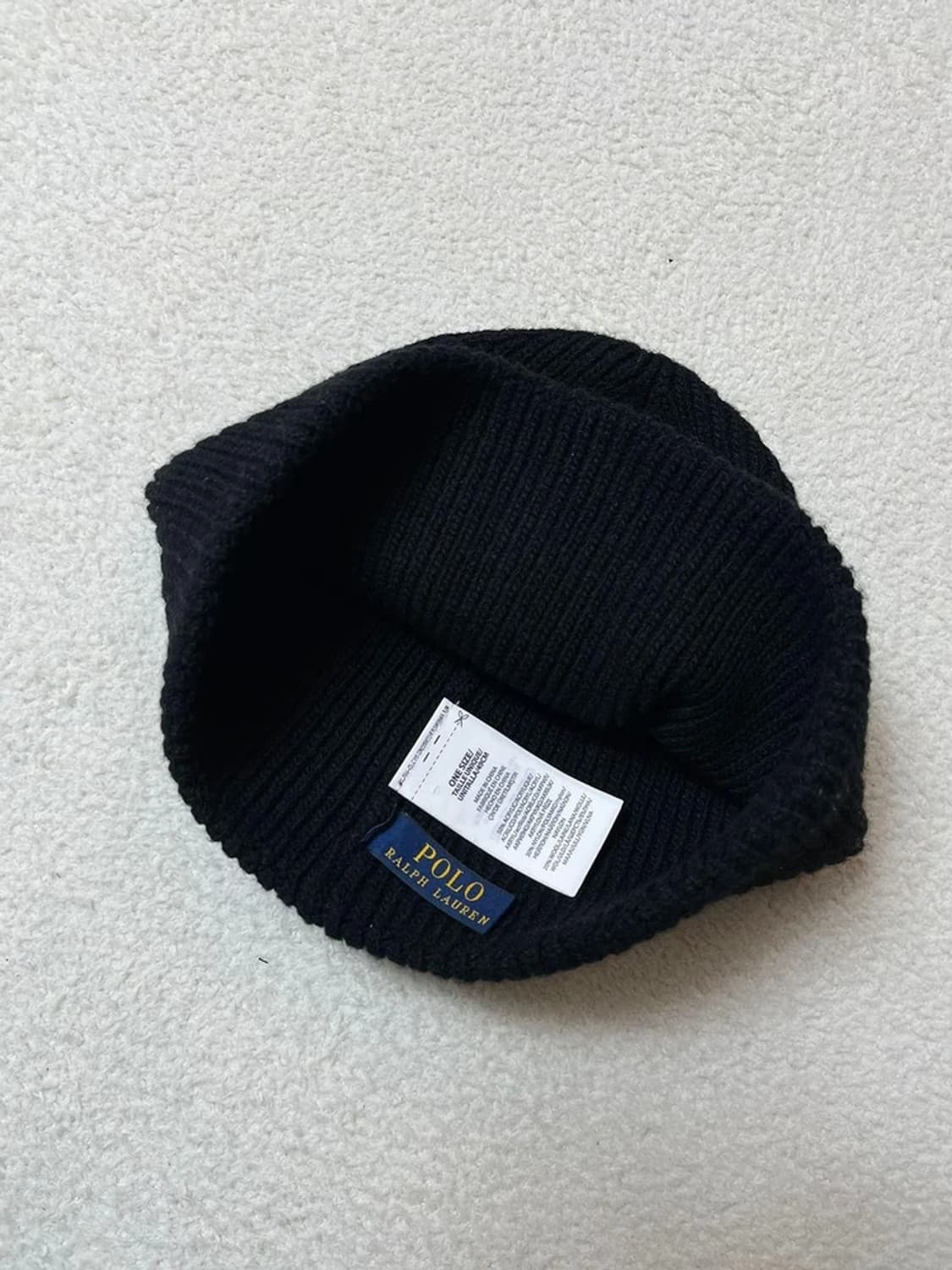 폴로 랄프로렌 시그니처 베어 블랙 비니 A1677 상품이미지3