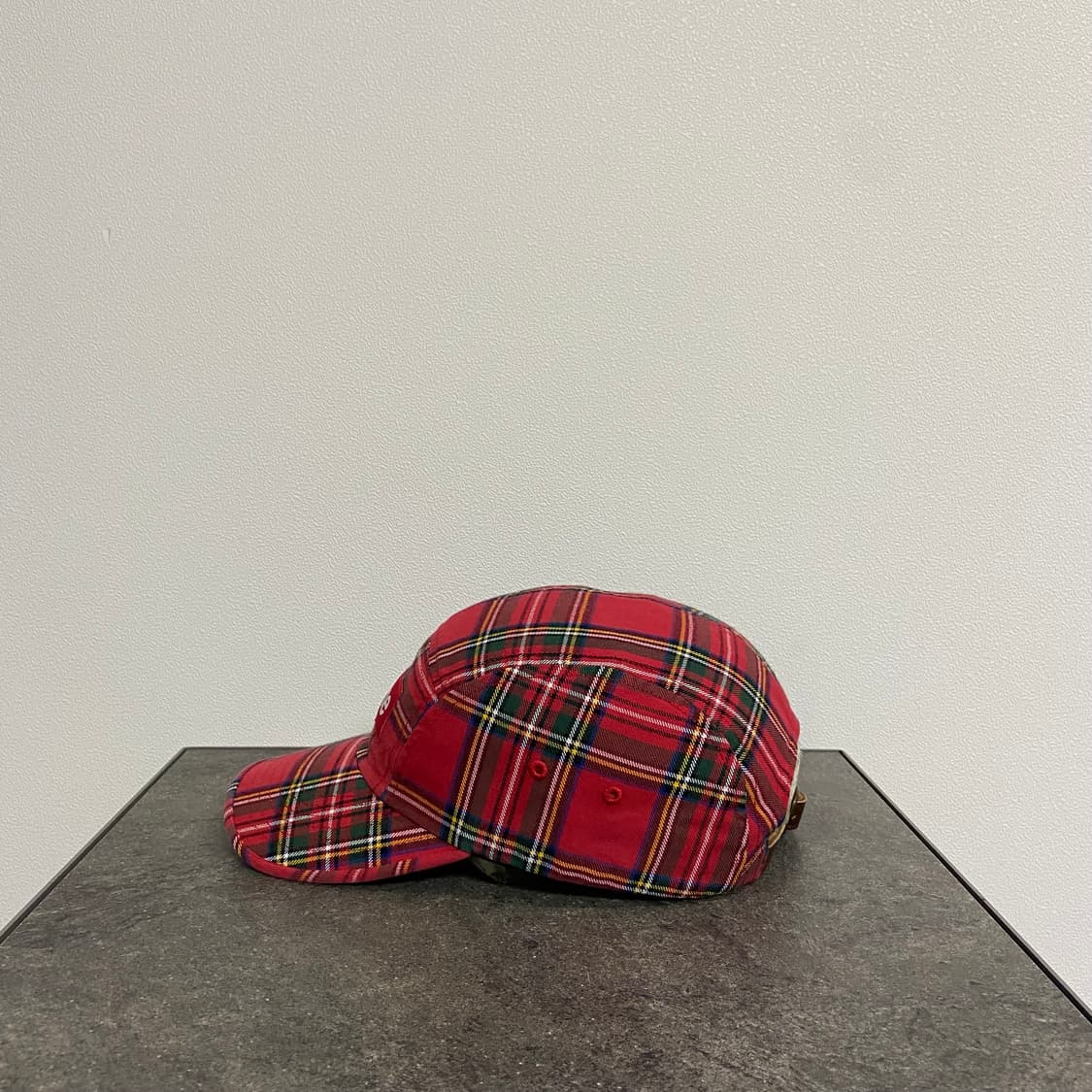 슈프림 타탄 체크 레드 박스로고 캠프캡 모자 20FW 상품이미지2