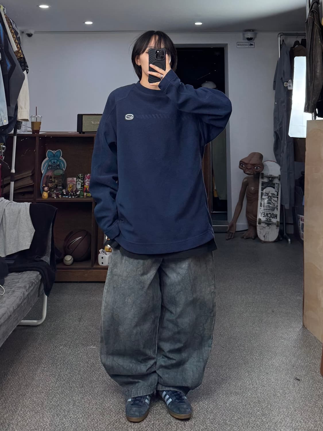 나이키 빈티지 맨투맨 네이비 상품이미지5