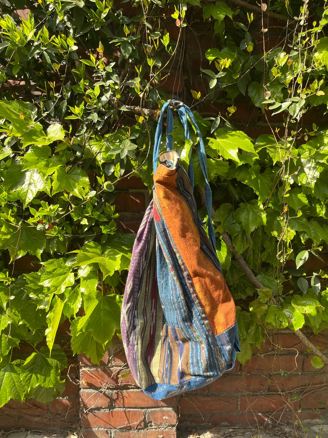 블루 히피 에스닉 패치워크 백팩 상품이미지1