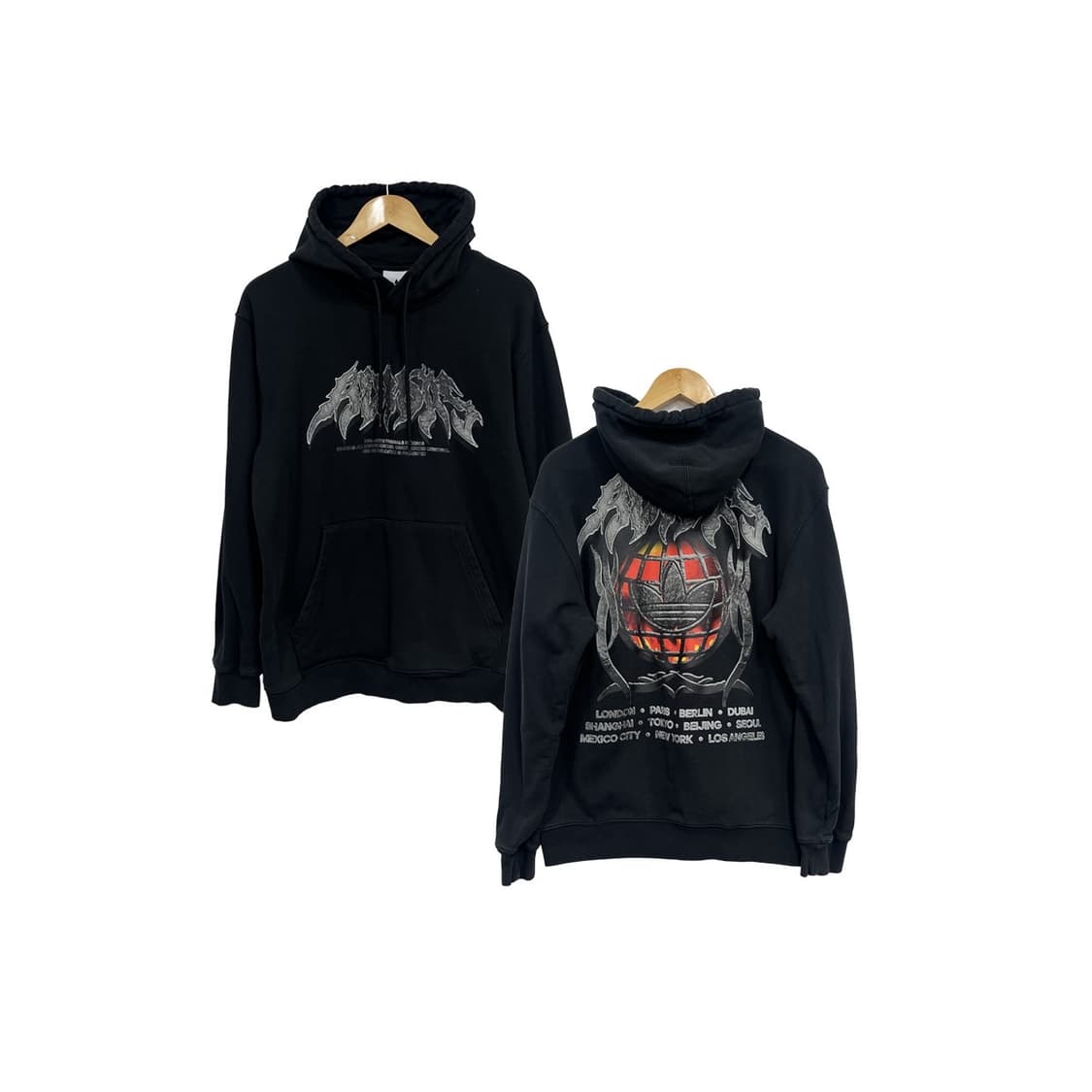 아디다스 플레임 프린팅 풀오버 후드티 상품이미지1