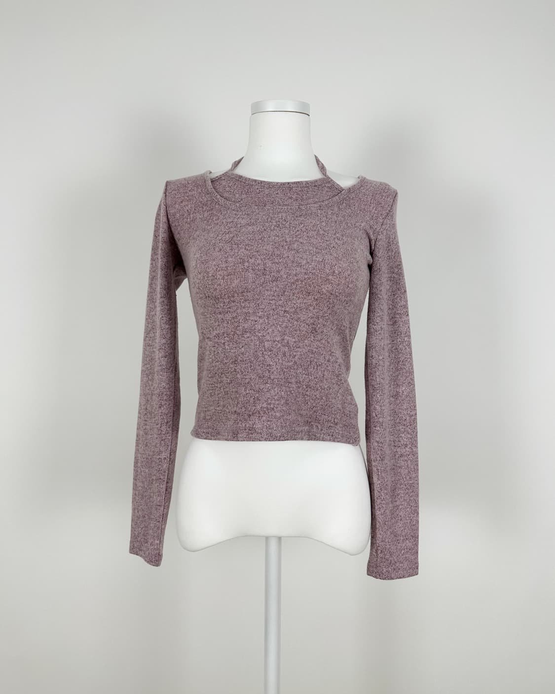 핑크 그레이 레이어드 긴팔티 상품이미지5