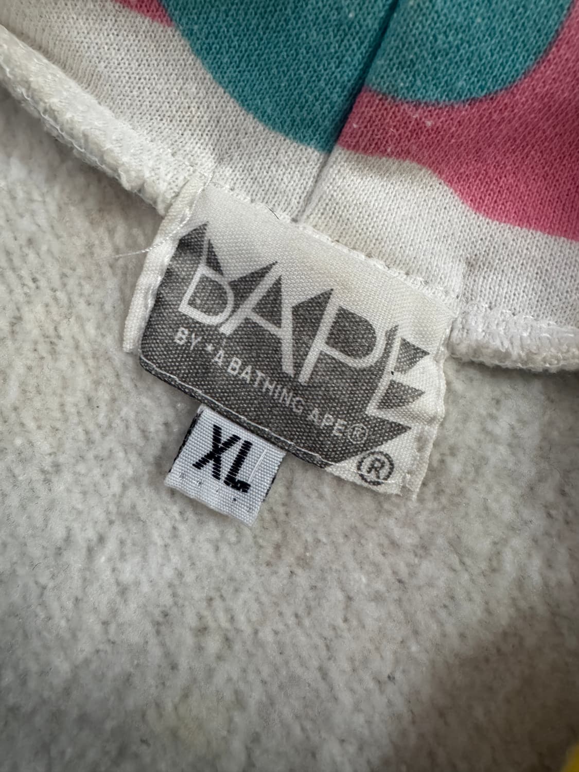 희귀!! 베이프 bape 올드스쿨 캔디 카모 후드집업 XL 상품이미지3