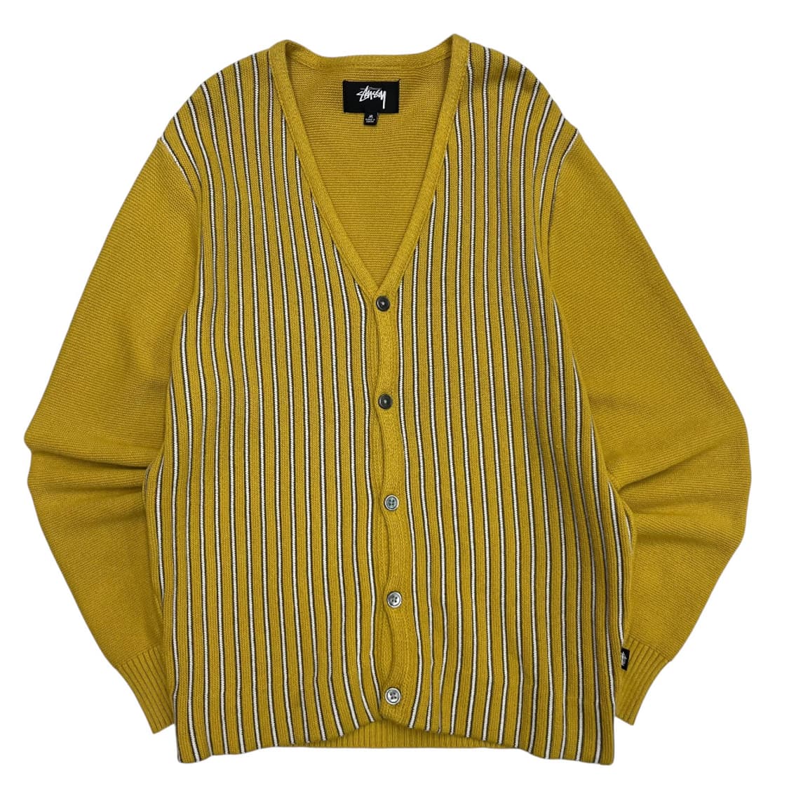 스투시 세로 단가라 옐로우 가디건 M 상품이미지2