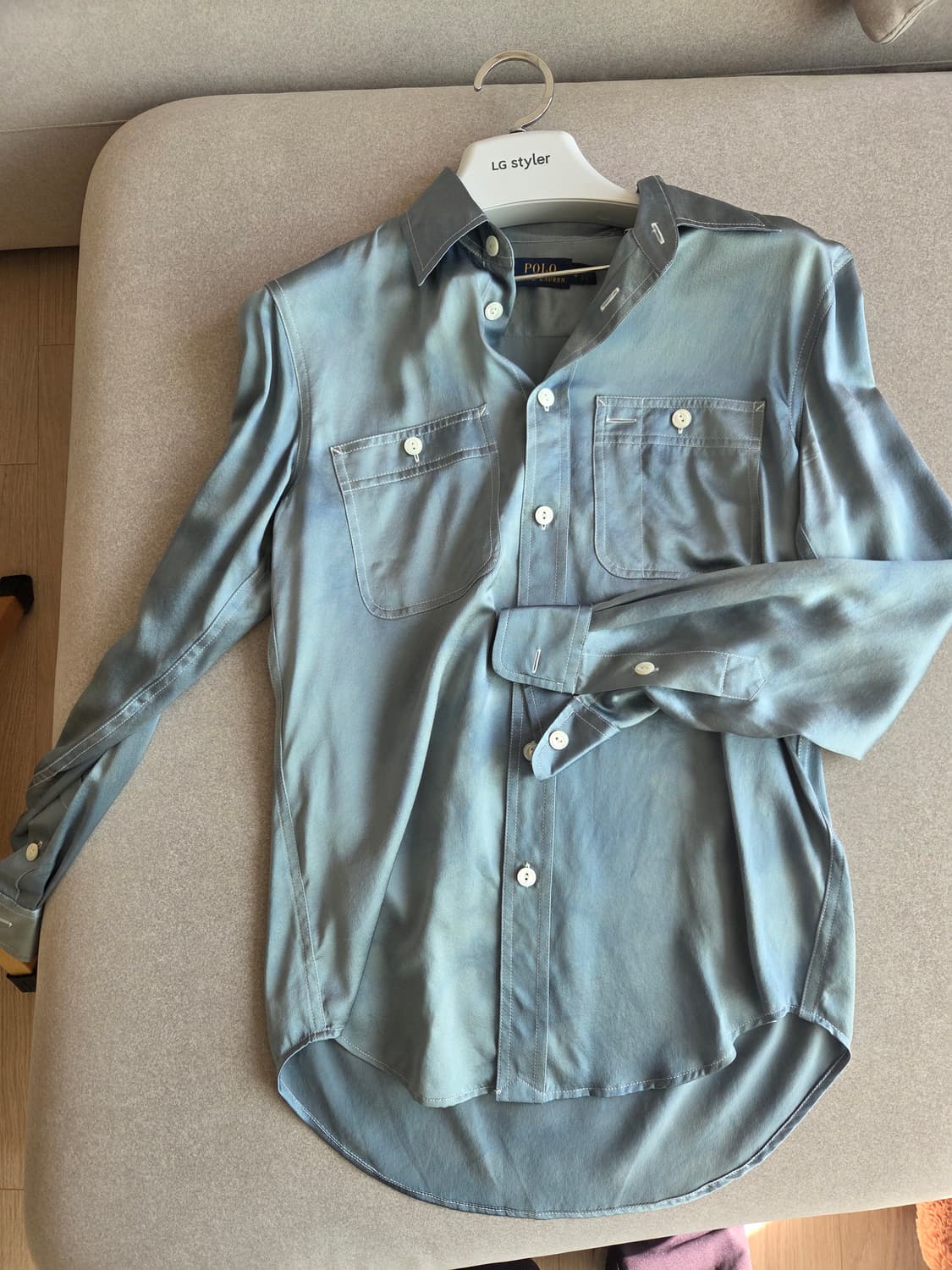 랄프로렌 멀베리 실크 타이다이셔츠 0size 상품이미지1