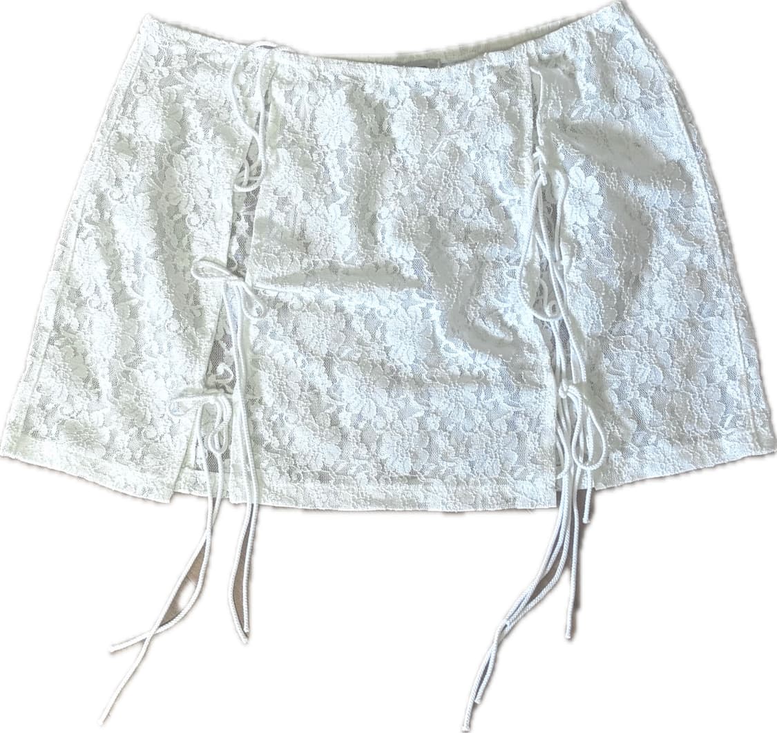 Setupexe LACE LAYERED SKIRT / white 상품이미지2