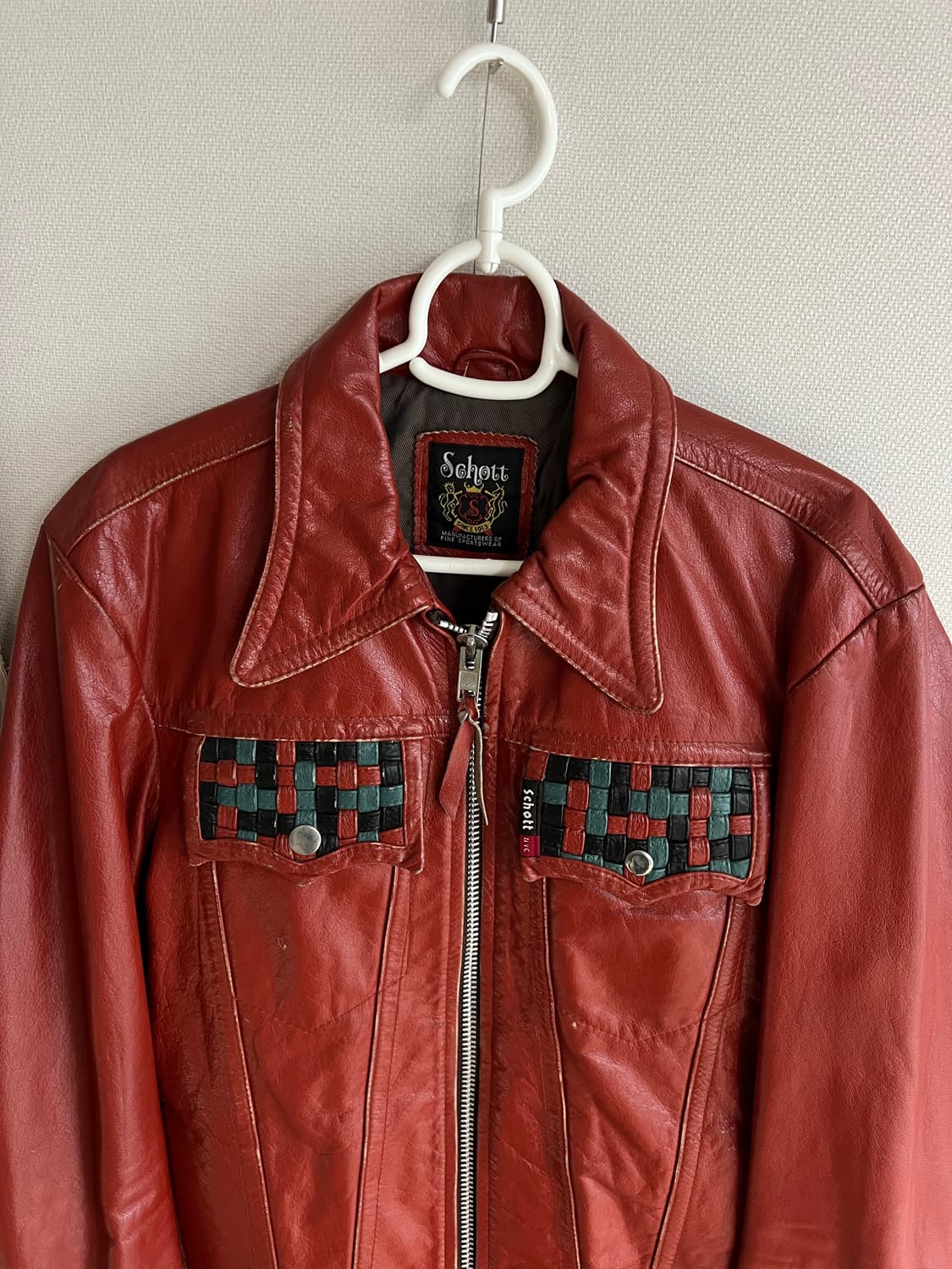 70년대 쇼트 오리지널 빈티지 레더 트러커자켓 상품이미지2