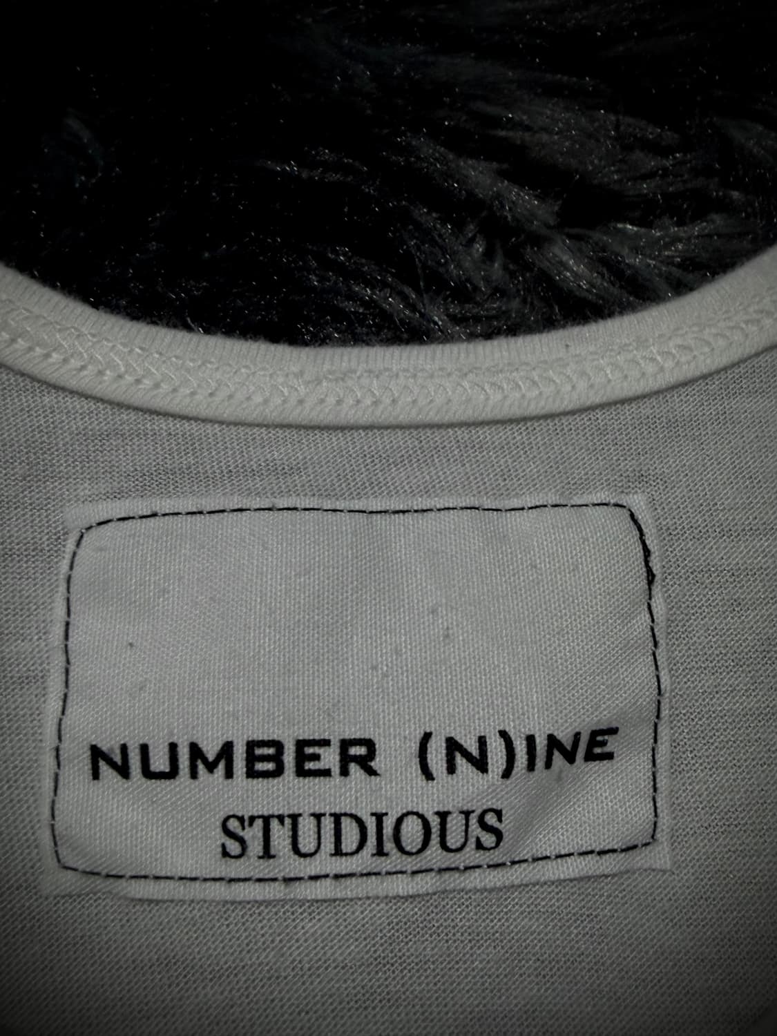 NUMBER NINE 사이트 음표 포인트 화이트 슬리브리스 상품이미지9