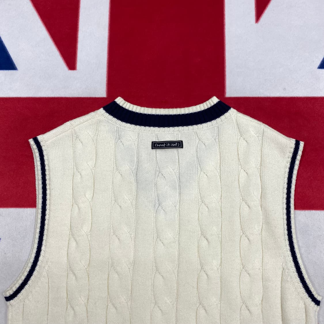 와릿이즌 니트 베스트 M 실측 L  상품이미지4