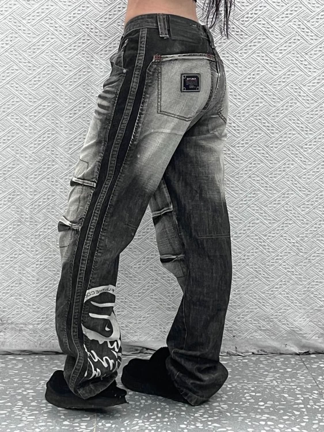 푸부 올드스쿨 스트릿 Y2K 빈티지 워싱 데님팬츠 29인치 C07671 상품이미지2