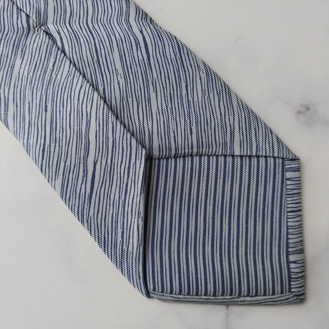 던힐 실크 스트라이프 텍스처 넥타이 7.8cm A+등급 K2027 상품이미지6