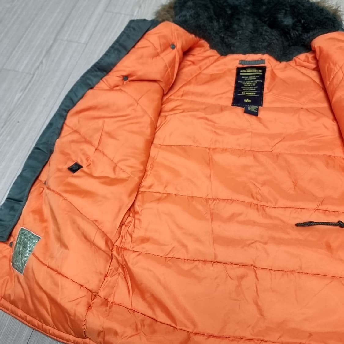 USA 알파인더스트리 N3B 패딩 야상 그린(100-105) 상품이미지5