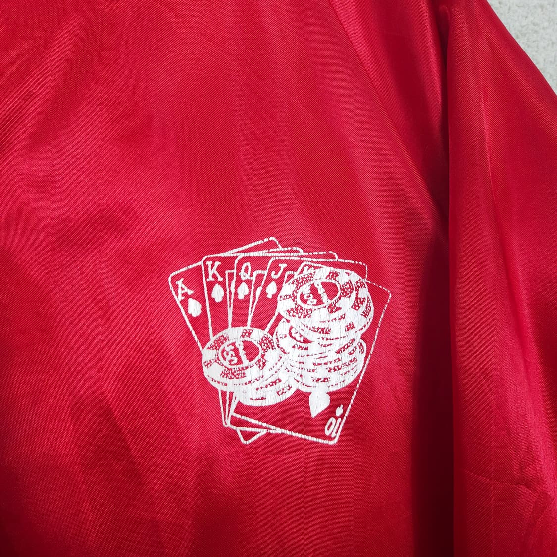 90s 어반 스포츠웨어 사틴 자켓 XL Made in USA 상품이미지3