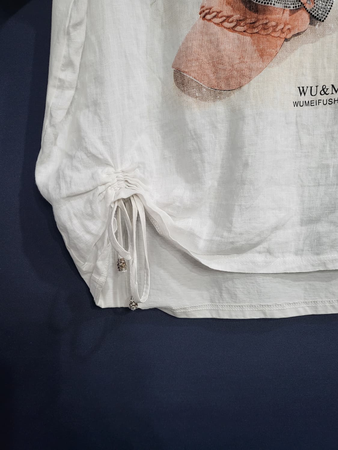 린넨 셔링 스톤 블라우스 상품이미지4