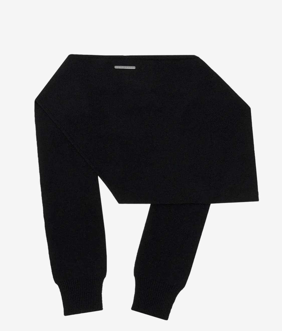 Cashmere Knit Layered Wrap [ Black ] 상품이미지1