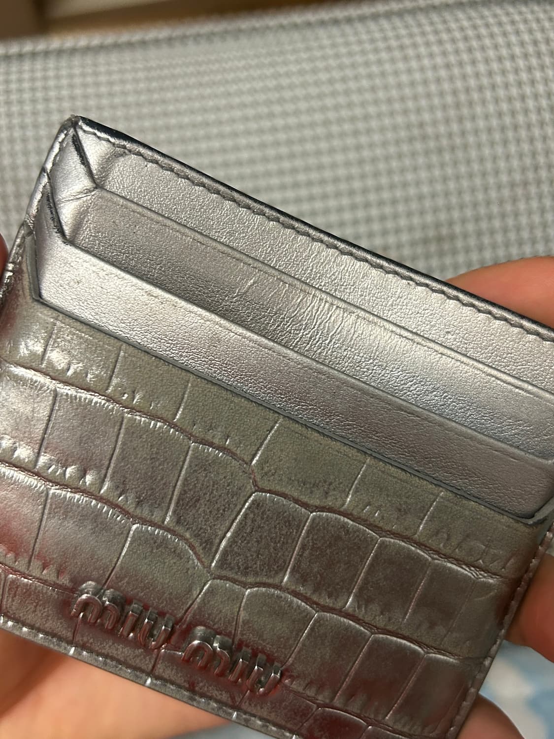 미우미우 실버 카드지갑 (희귀매물) 상품이미지3