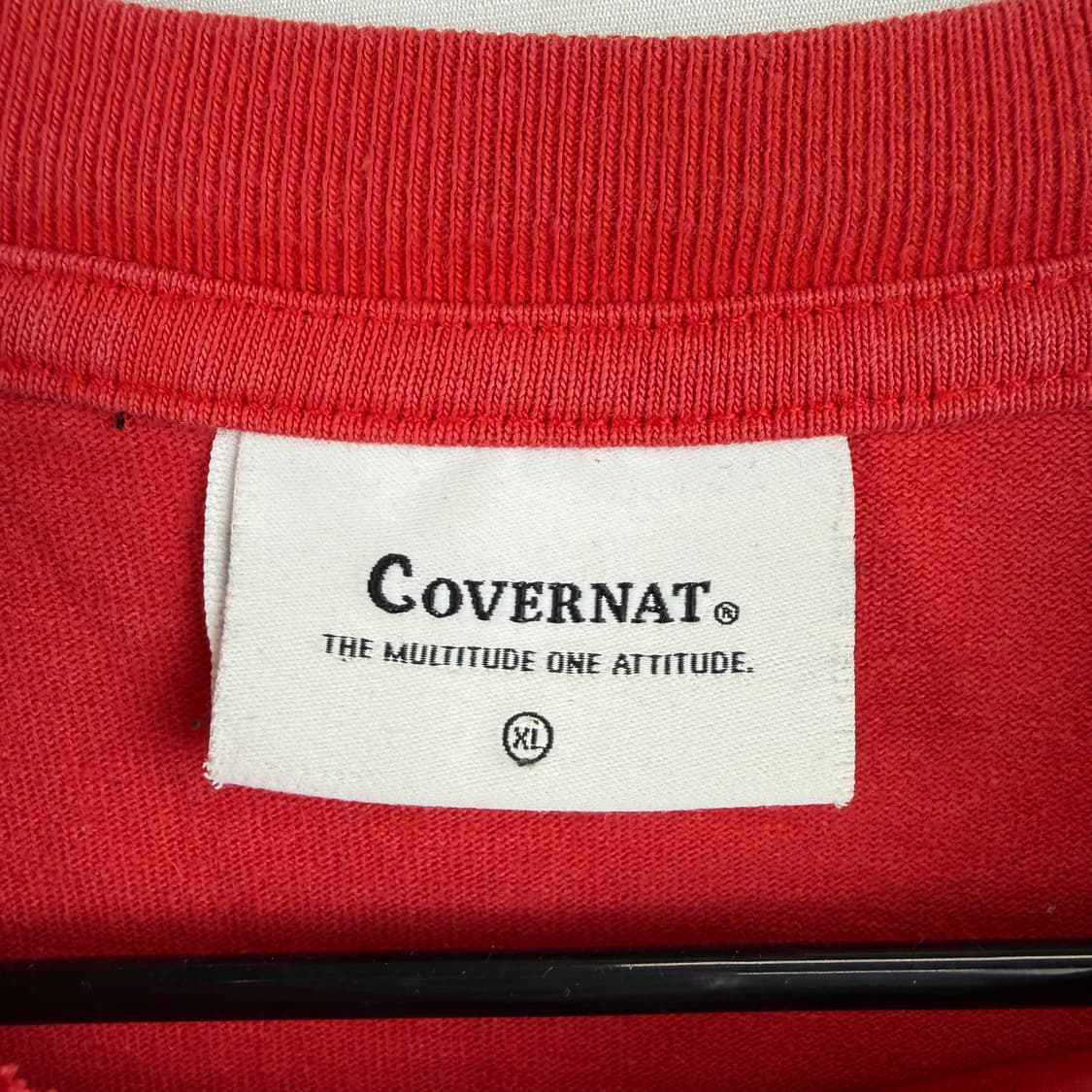 (XL) 커버낫 프린팅 반팔 티 레드 상품이미지4