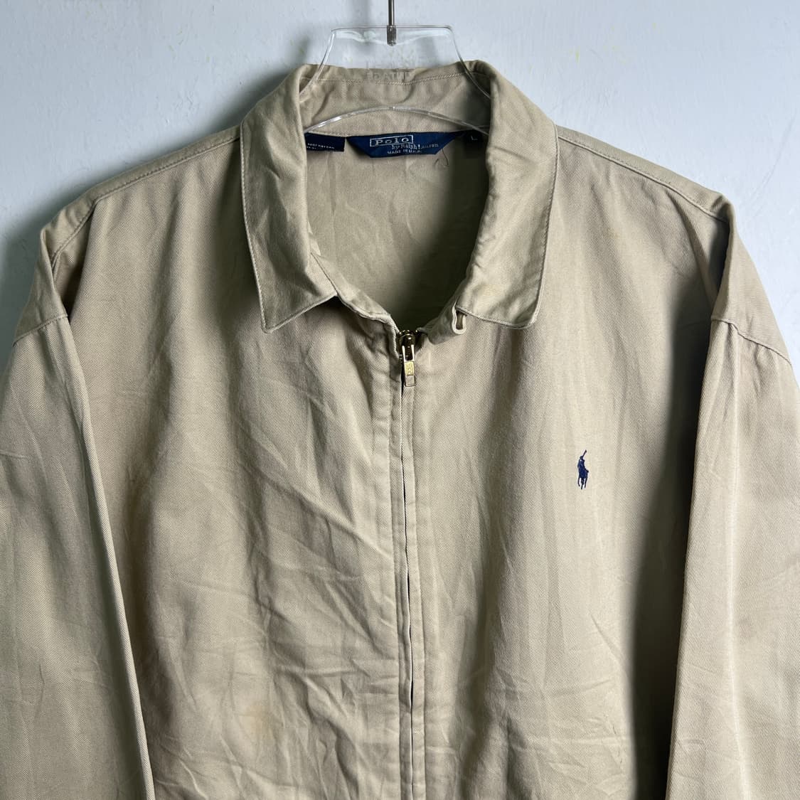 90's usa 폴로 랄프로렌 베이지 스윙탑 자켓 L 상품이미지4