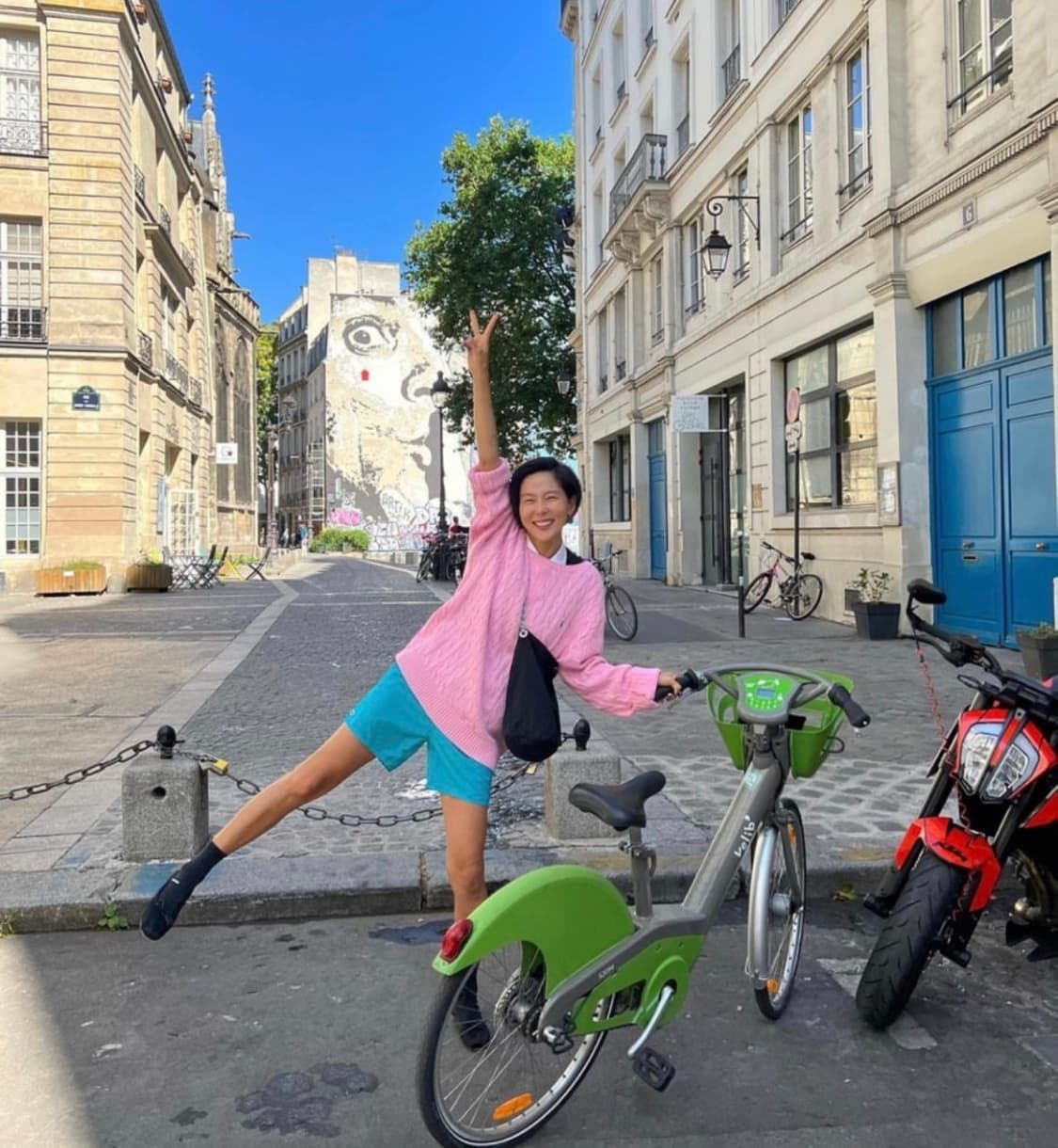 폴로 케이블니트 핑크 L 상품이미지1