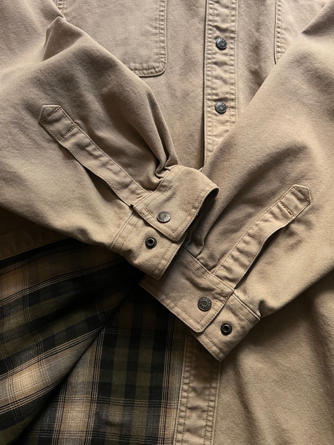 [XL]엘엘빈 USA 체크 라이닝 캔버스 아웃도어 셔츠 상품이미지4