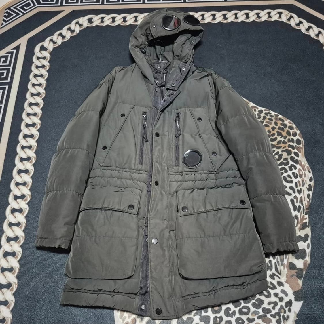 00's CP 컴퍼니 고글 덕 다운 후드 푸퍼 패딩 L 정품 상품이미지1