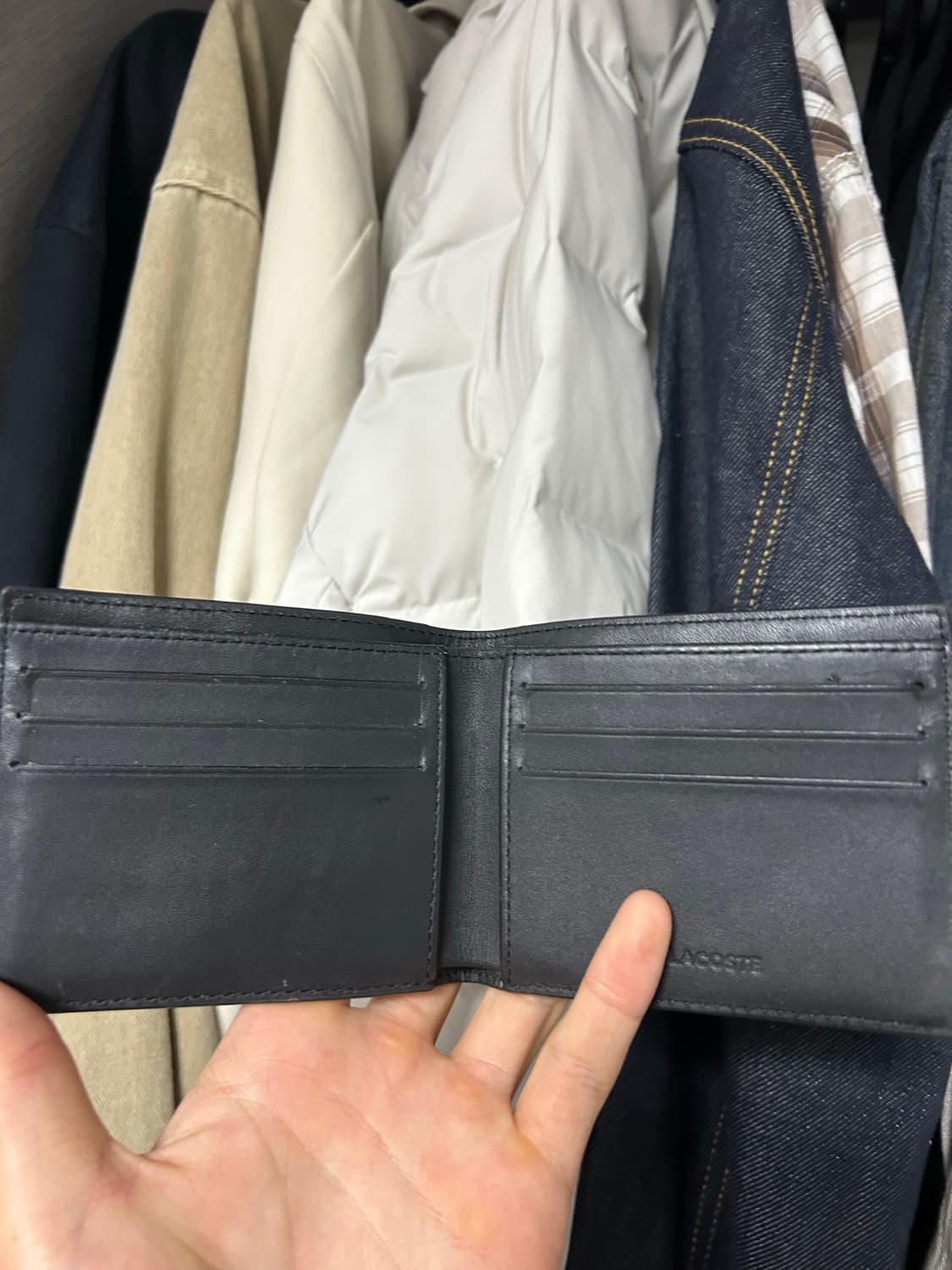 라코스테 블랙 반지갑 상품이미지3