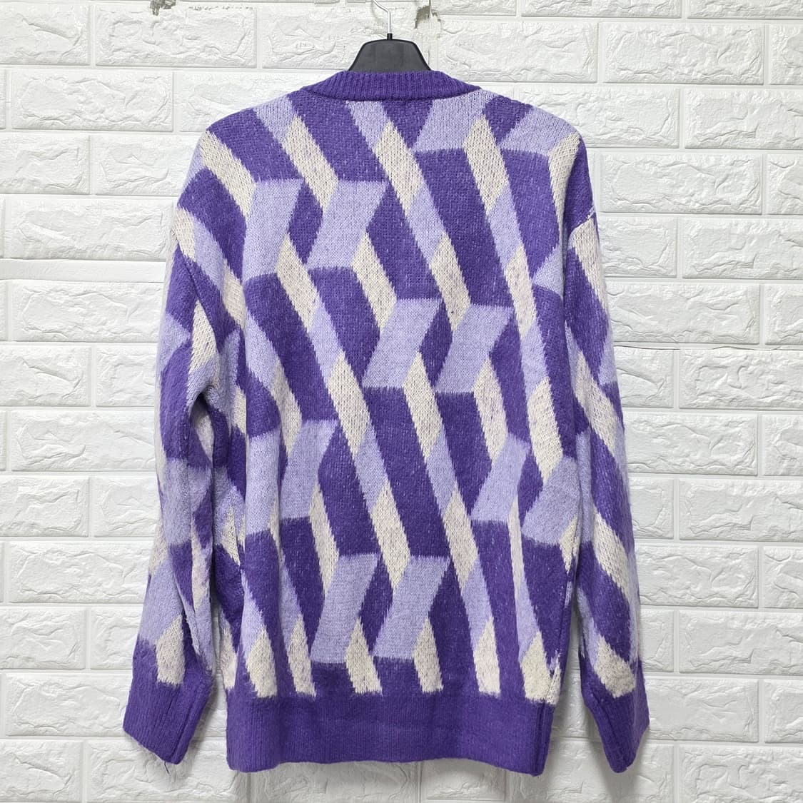 택포_ 21s 널디 패턴 가디건 퍼플 XL 상품이미지4