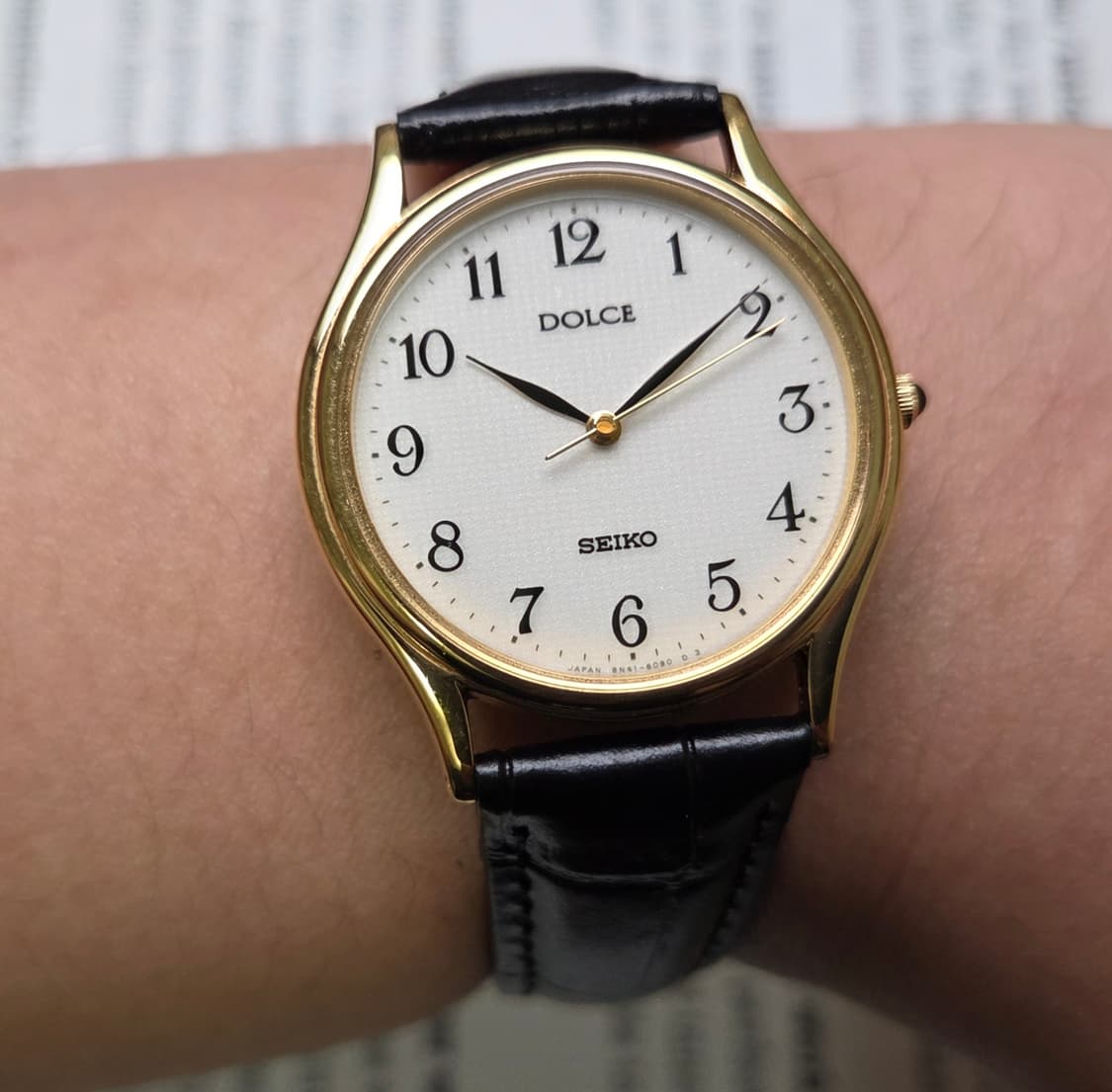 빈티지 세이코 돌체 화이트 아라빅 입체다이얼 논데이트 슬림쿼츠
 상품이미지10