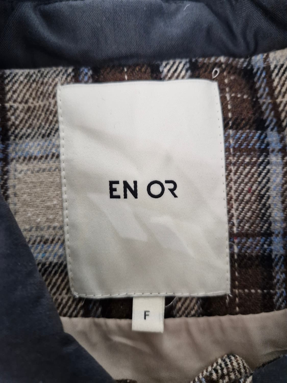 EN OR 엔오르 체크 퀼팅 자켓 브라운 상품이미지8