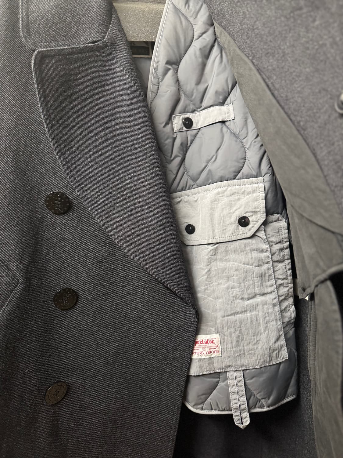 헨리코튼X스펙테이터 프렌치 바이커 피코트 상품이미지3