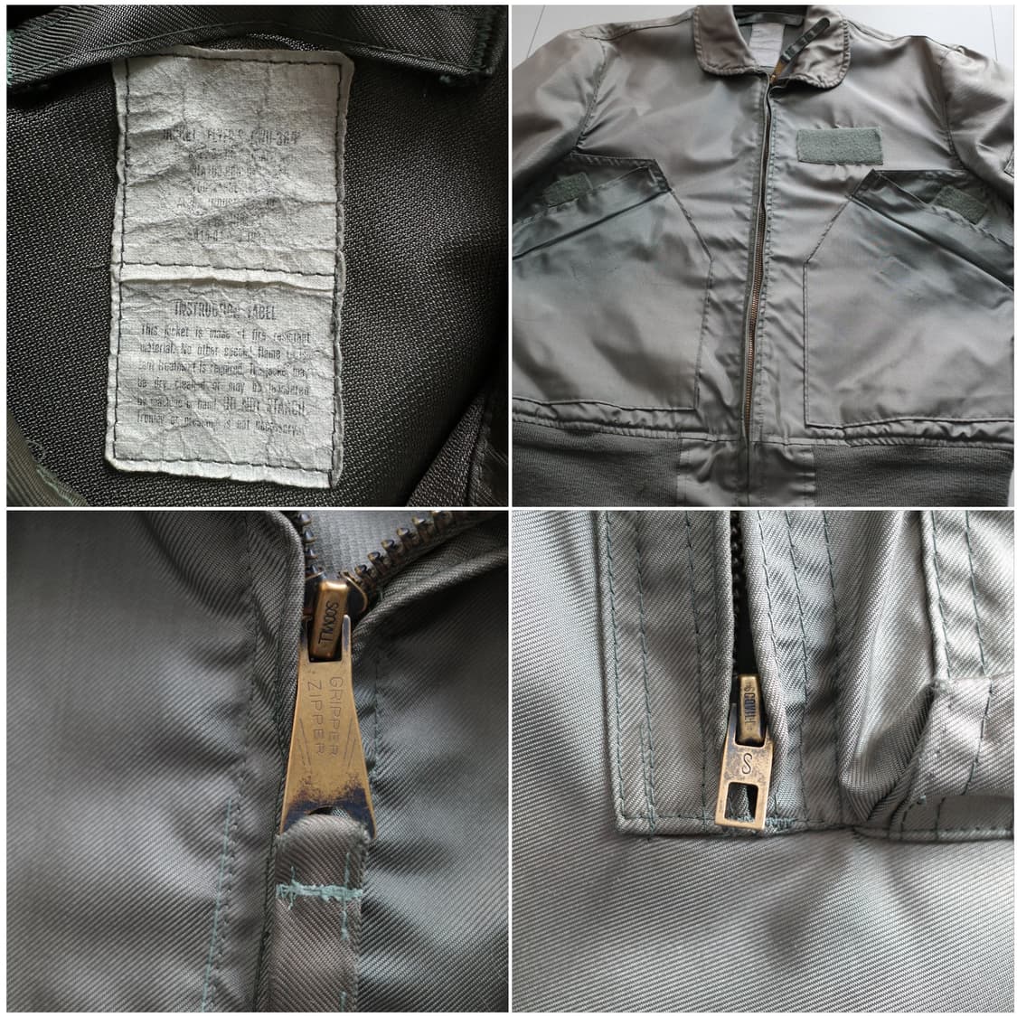 80s 미군 오리지널 USAF 공군 CWU-36/P 항공점퍼 L 상품이미지5