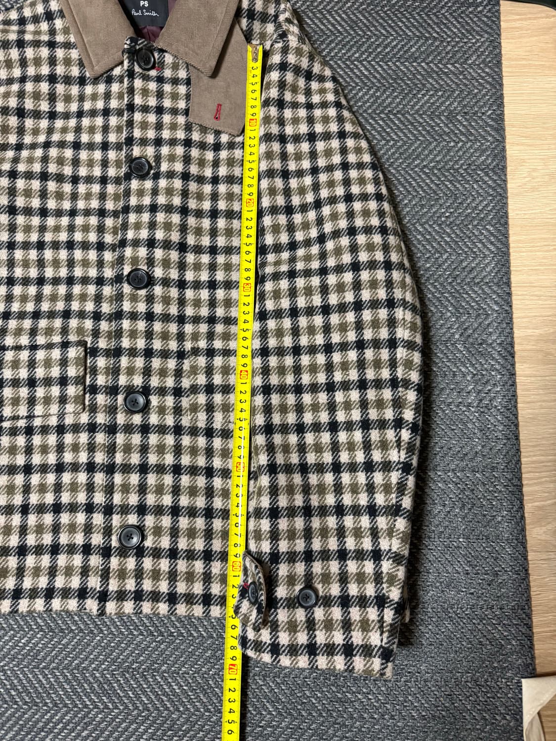 폴스미스 코듀로이 카라 체크 자켓 /  XL 사이즈 상품이미지7