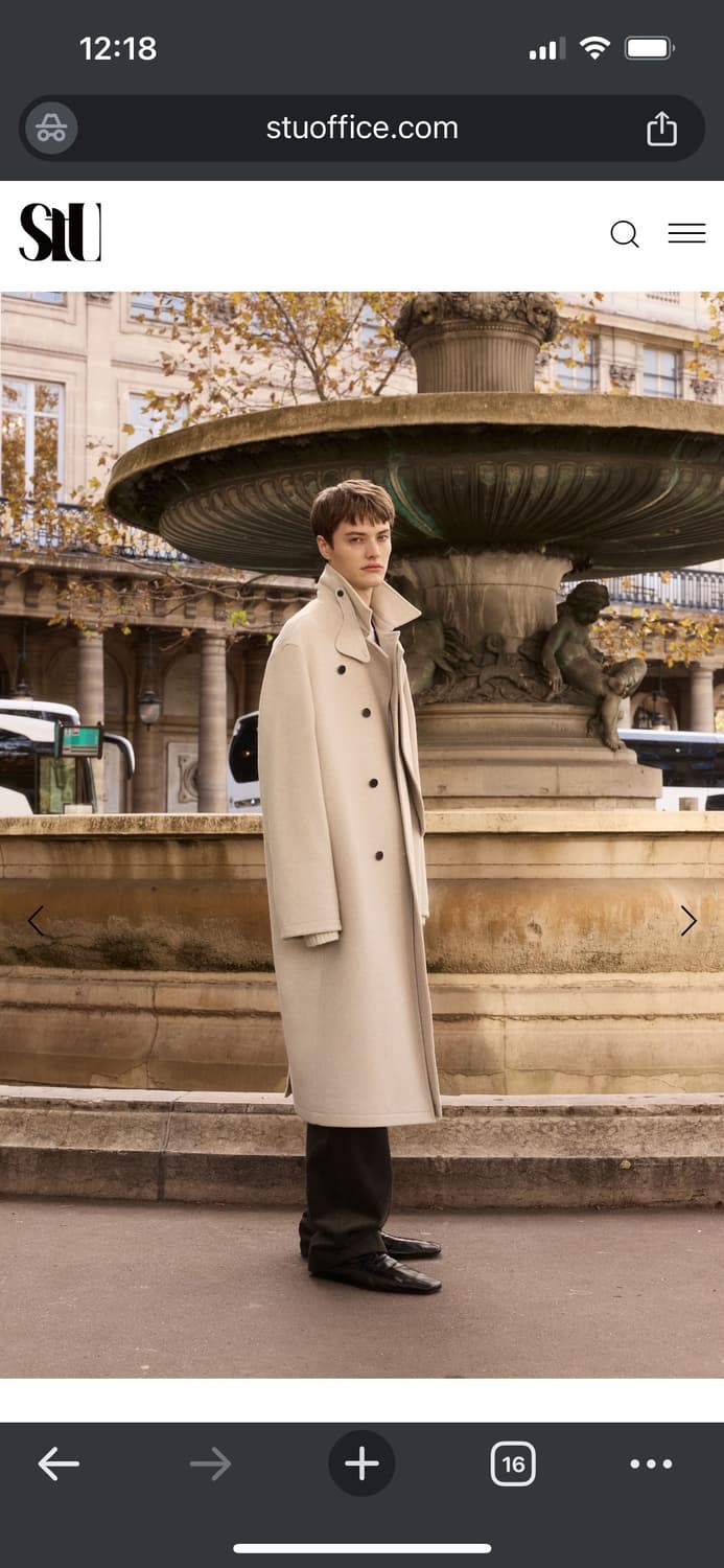 Stu LAYERED LAPEL COAT / 레이어드 라펠 코트 에스티유 상품이미지2