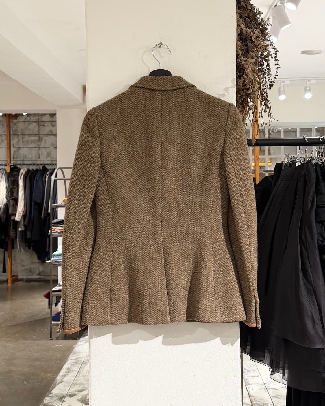 랄프로렌 브라운 헤링본 울 싱글 블레이저 상품이미지6