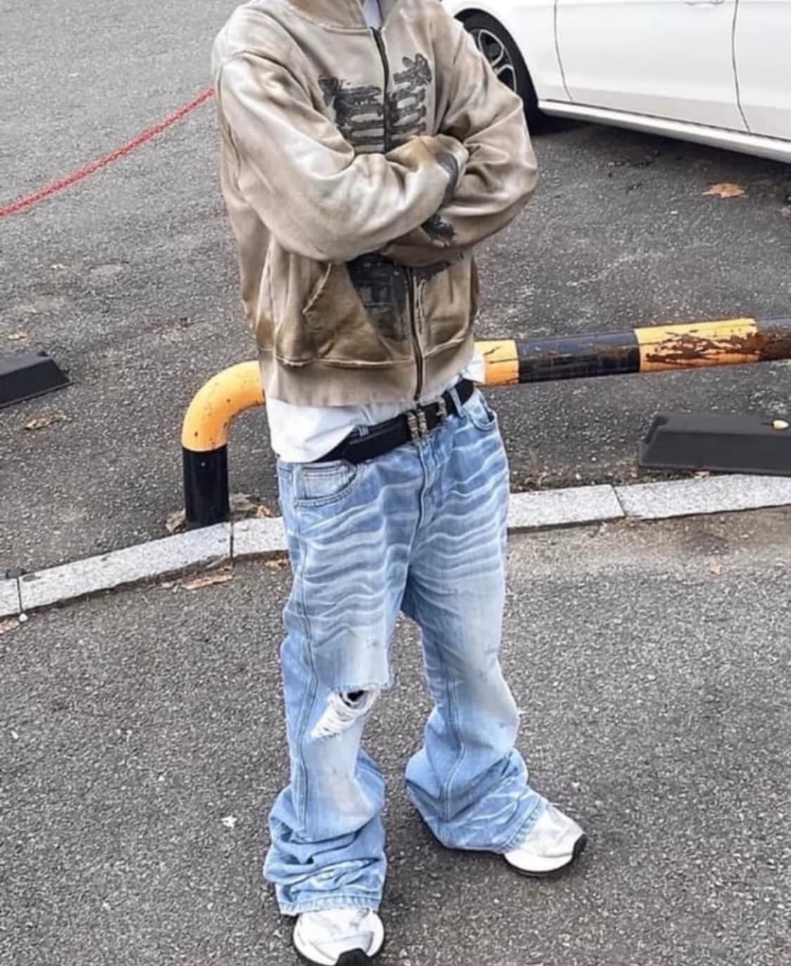 언더마이카 연청 플레어 데님 팬츠 os 상품이미지1