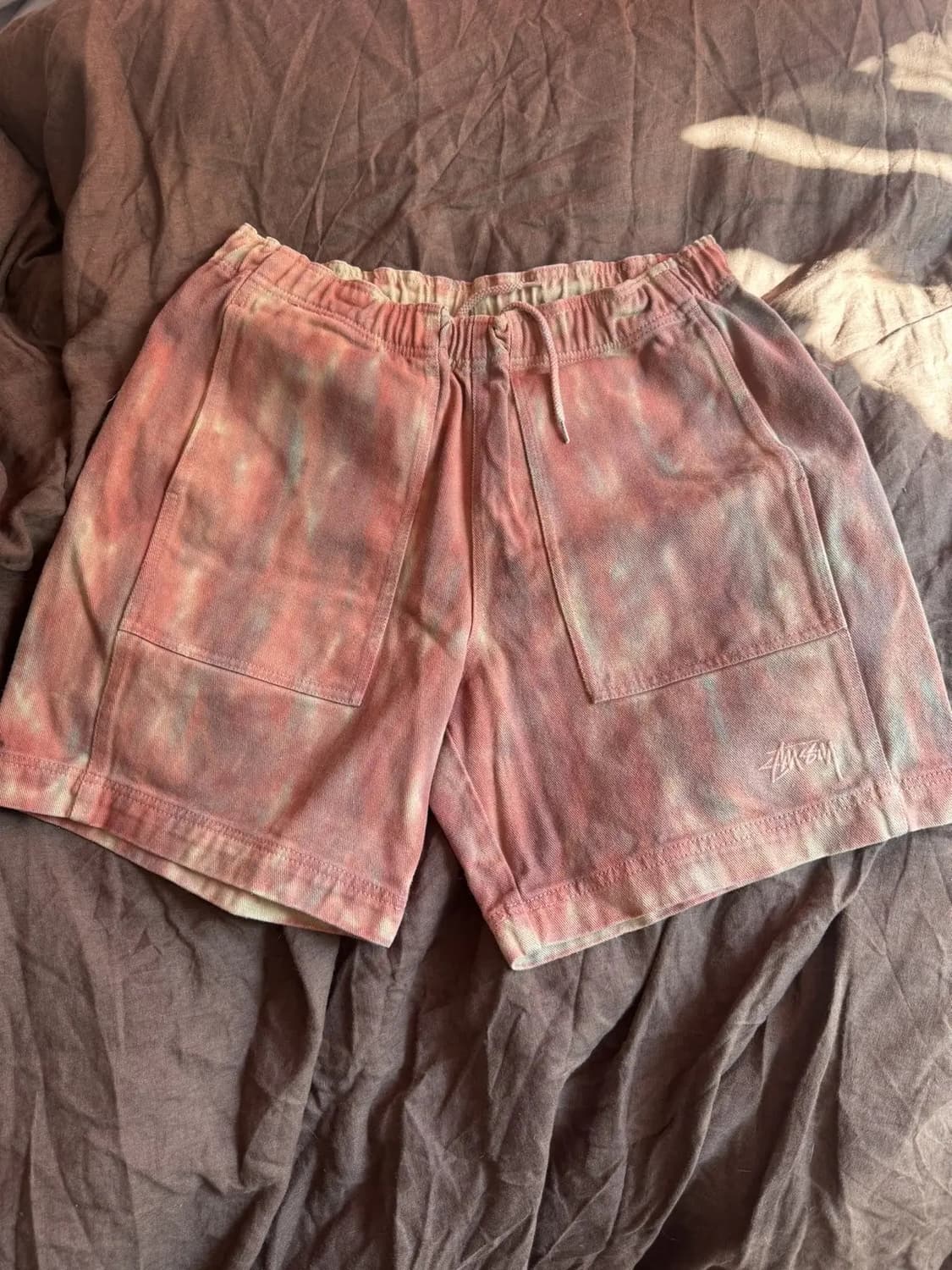 (32) STUSSY DYED EASY SHORTS RUST BROWN 상품이미지1