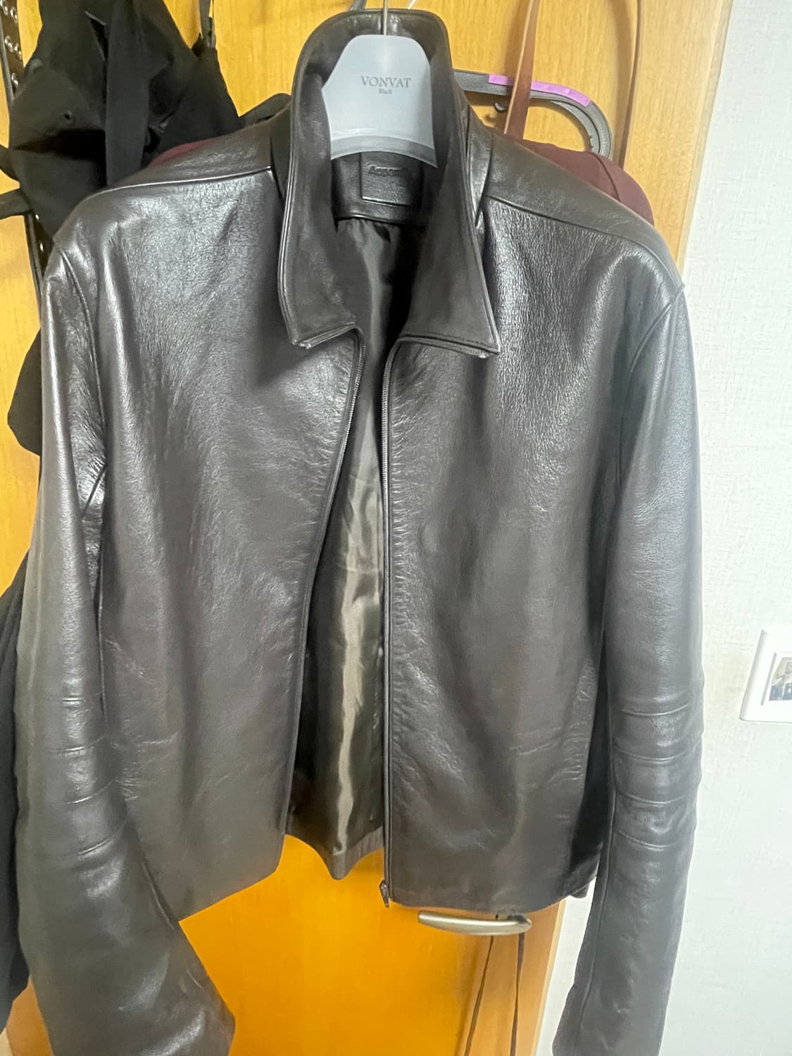 머듈 레더자켓 사이즈4 브라운 상품이미지2