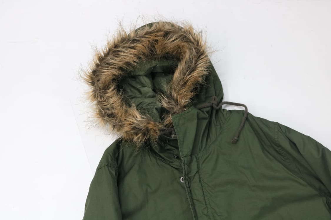 BACK NUMBER 백넘버 빈티지 후드 퍼 밀리터리 개파카 L 상품이미지3