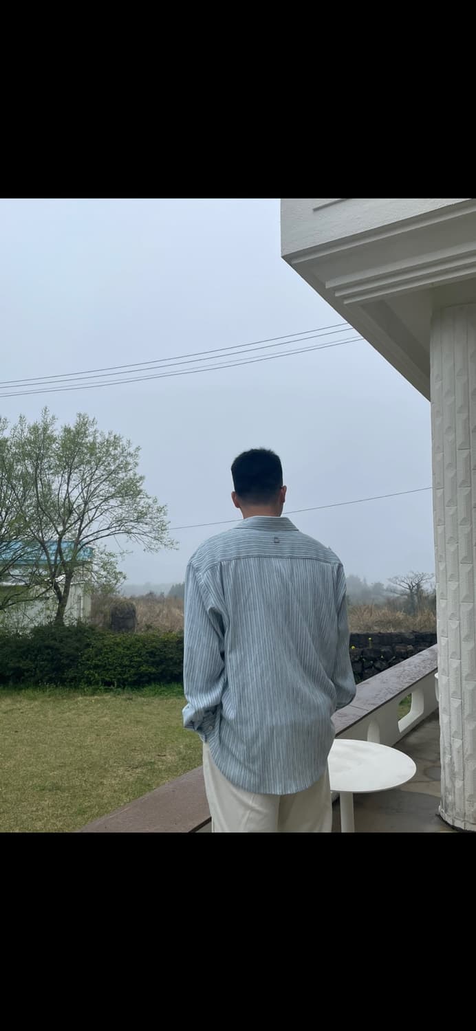 우영미 블루 스트라이프 셔츠 xl 상품이미지3