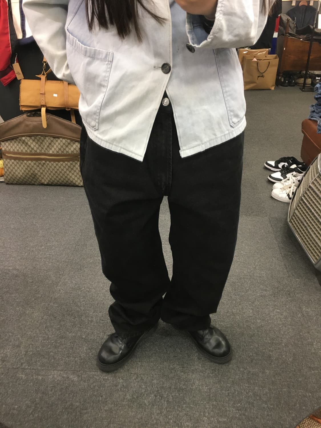 00s Levis 리바이스 550 흑청 데님팬츠 상품이미지1