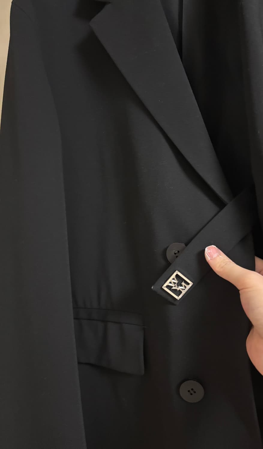 [48] 우영미 더블 브레스트 자켓 검정 상품이미지1