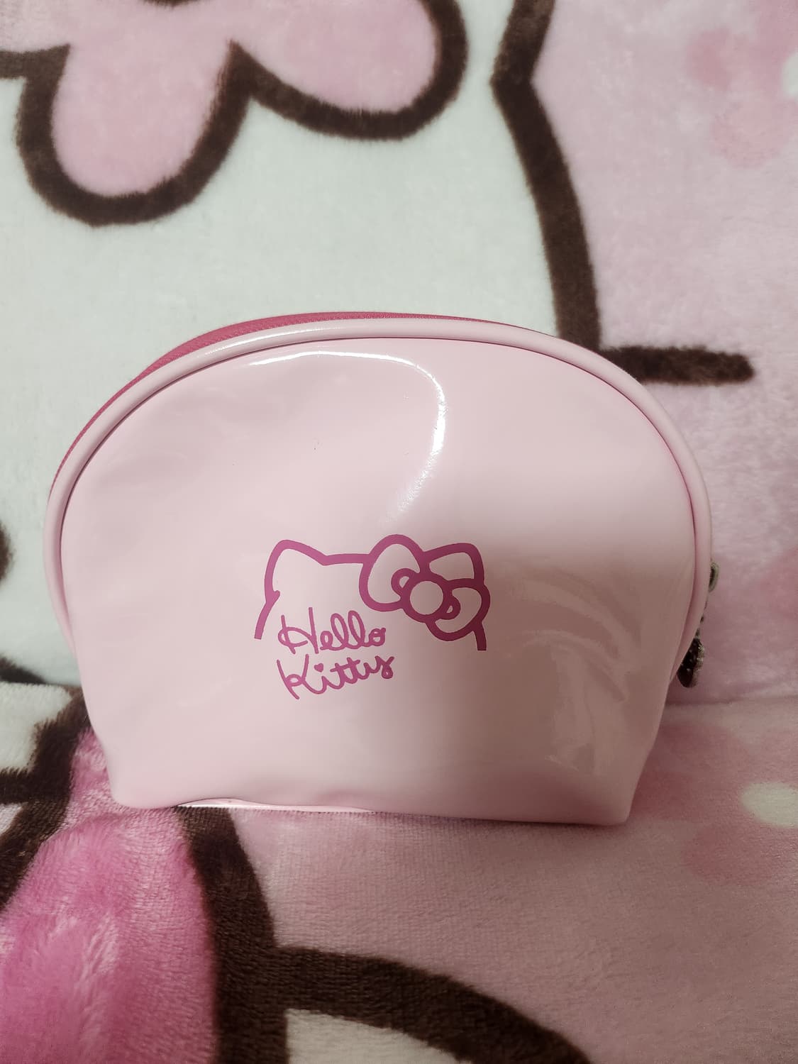 고전키티 핑크 에나멜 파우치 헬로키티 키티 상품이미지2