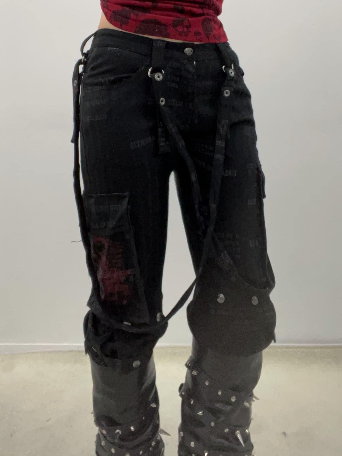h.anarchyism for plus Suspenders Pant 상품이미지4