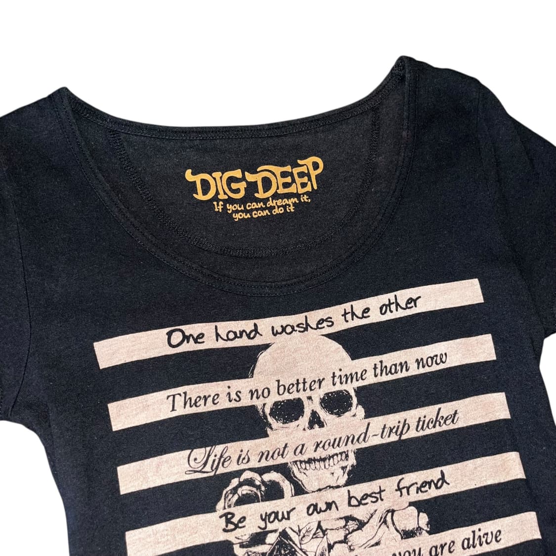 DIG DEEP 디그딥 해골프린팅 반팔티 펑크갸루y2k 상품이미지3