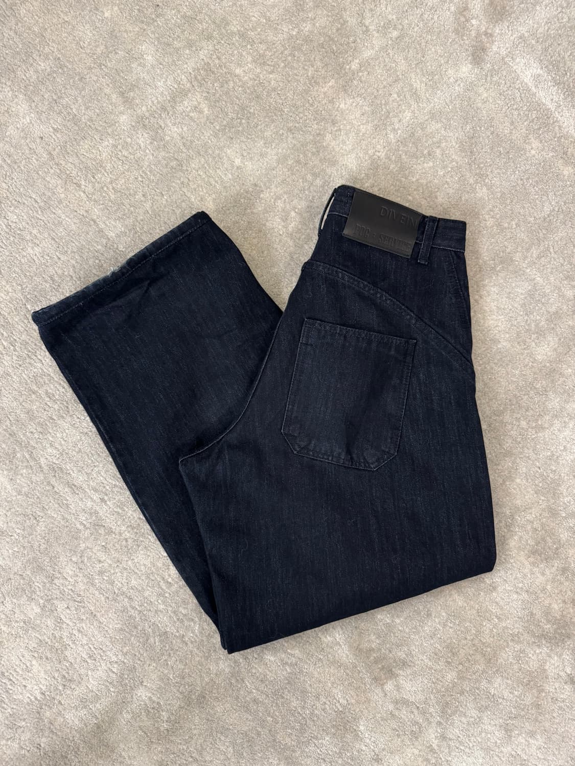 [다이브인xPog Service] 와이드 커브드 데님 인디고 0사이즈 상품이미지4