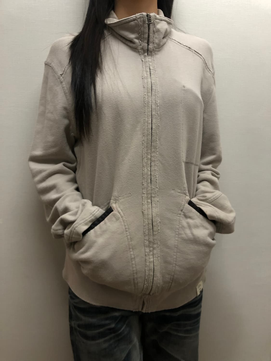 빈티지 코데즈컴바인 베이지 후드집업 상품이미지4