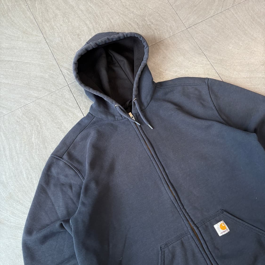 칼하트 정품 써멀 페이딩 네이비 후드 집업 상품이미지2
