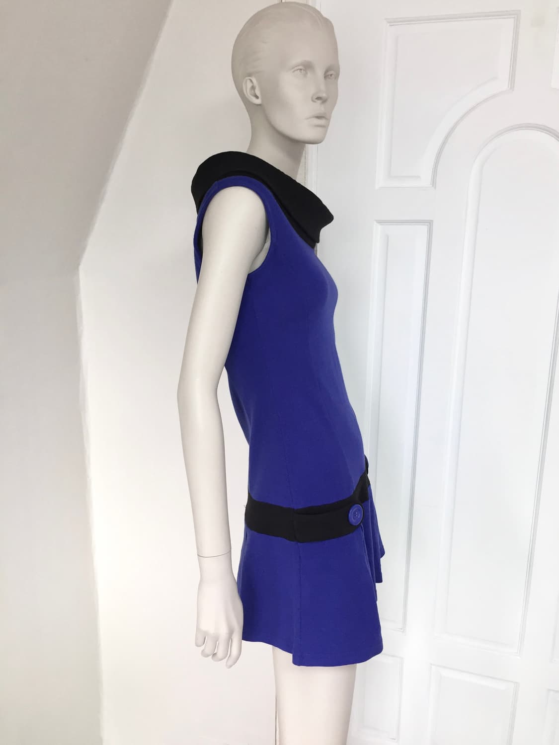 Japan Vivid Blue Oversized Button Dress 상품이미지4