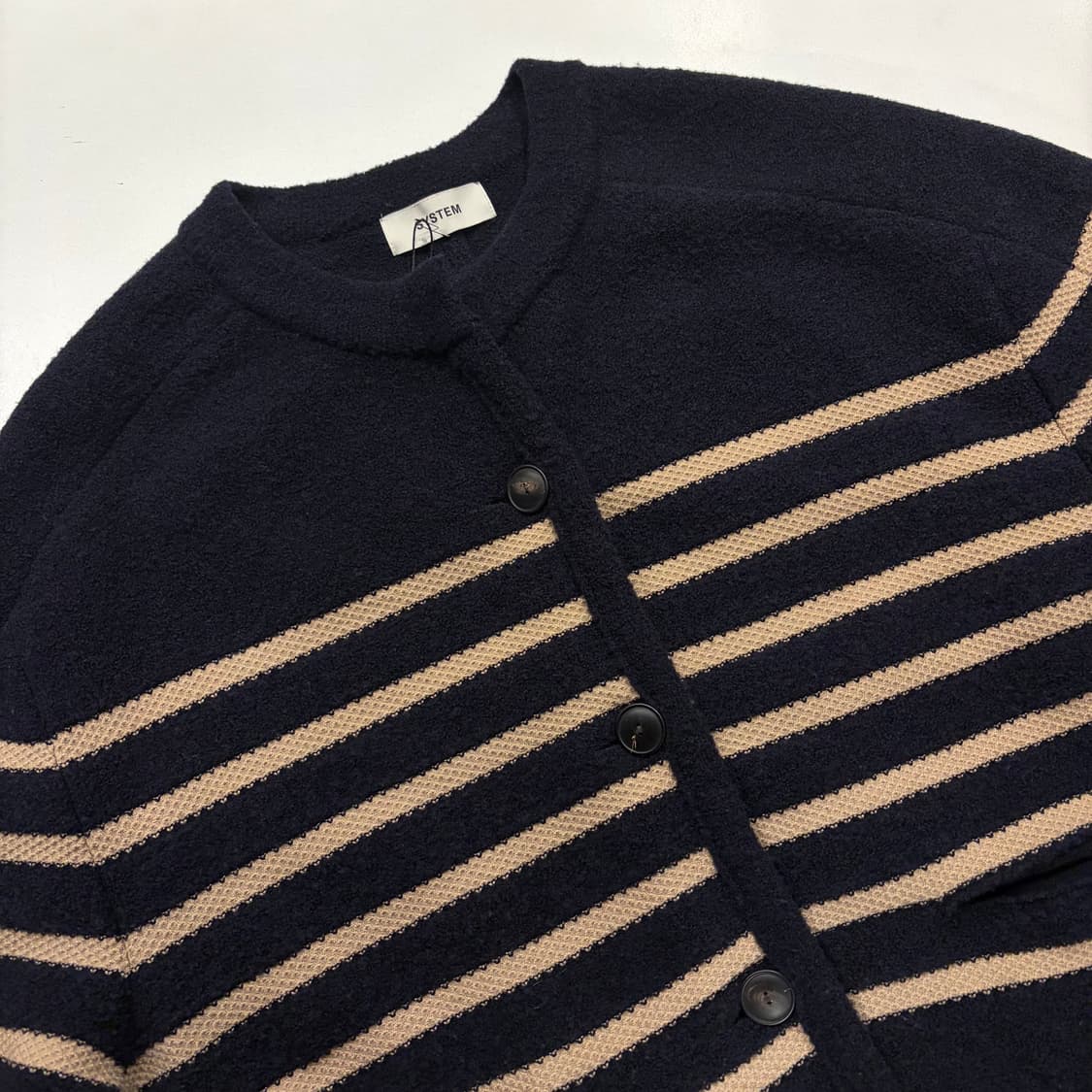 [90] SYSTEM 스트라이프 울 니트 가디건 D70 상품이미지3